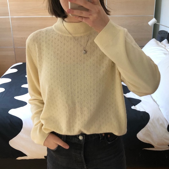 Vintage Cream Pointelle Sweater - Picture 1 of 7